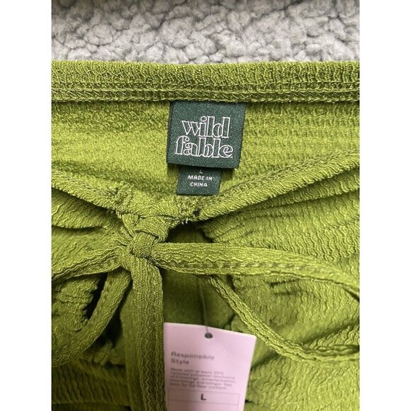 Wild Fable Responsible Style Large Green Sleeveless Dress New - Picture 6 of 8